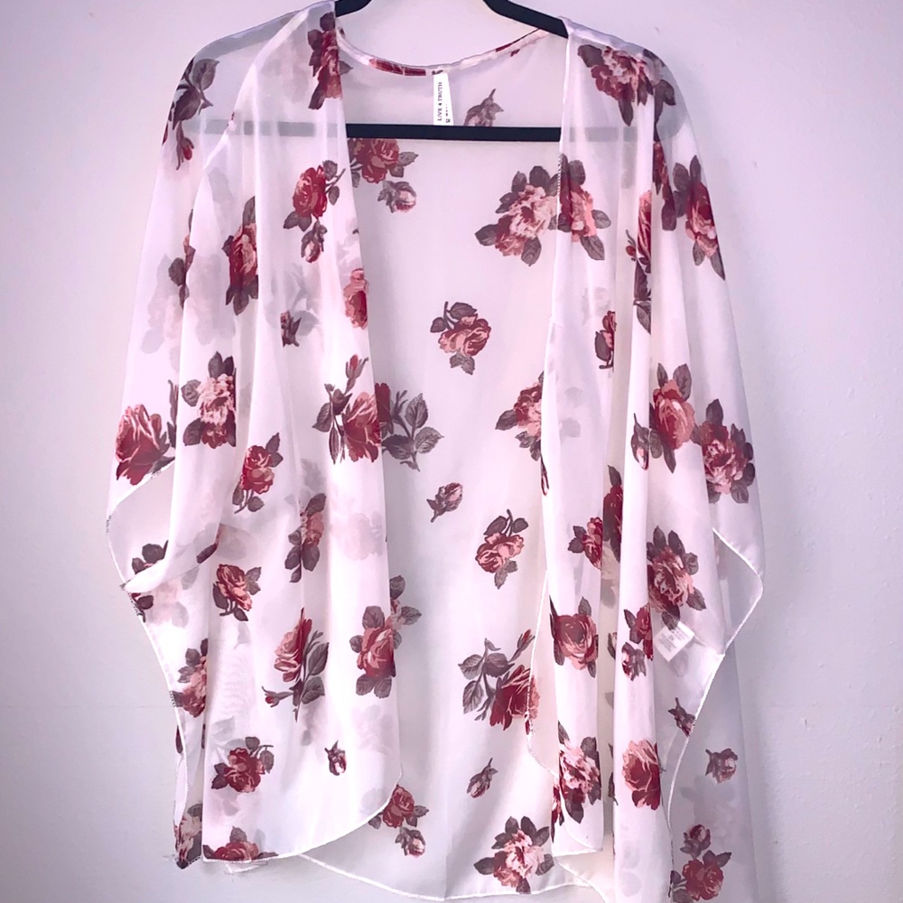 Rose Printed Cardigan